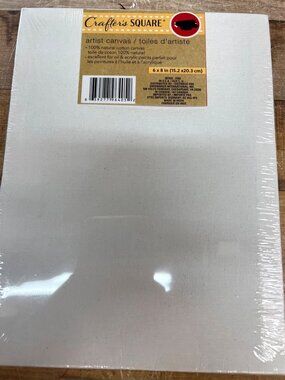 Crafters Square 6x8 Artist Canvas 100% Cotton For Oil & Acrylic Paints